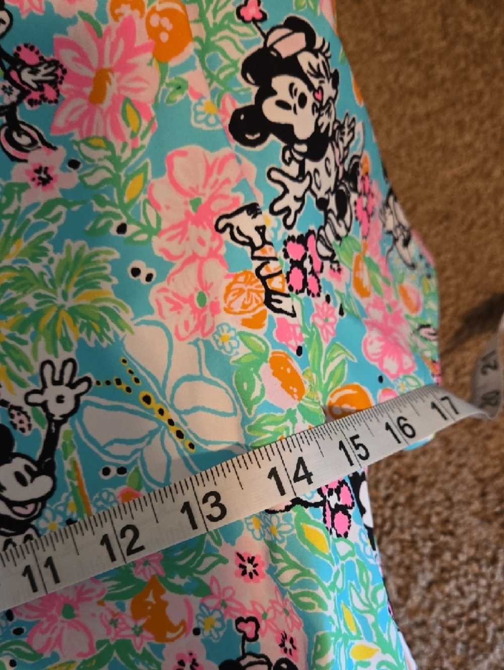 Lily Pulitzer Floral Minnie And Mickey Mouse Smocked Active Dress NWT Size Small - Picture 9 of 13